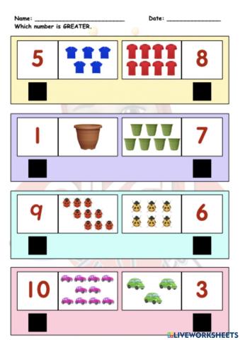 Count : Which number is GREATER?