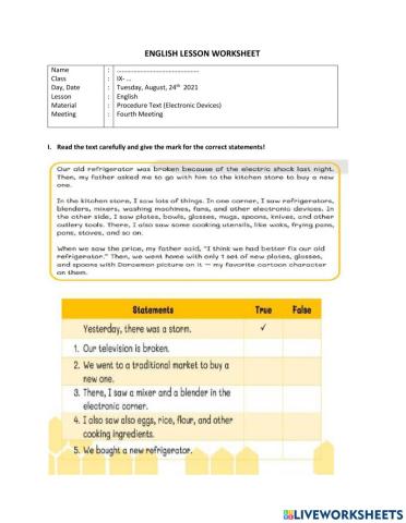 LKPD 9th Procedure Text (electric Devices bru)