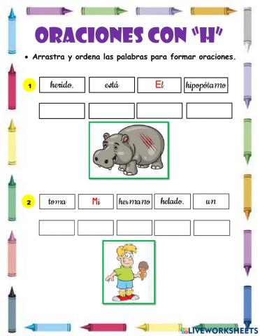 Oraciones con H