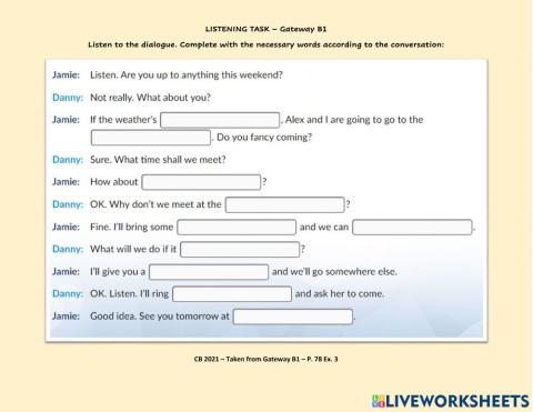 Listening - making plans