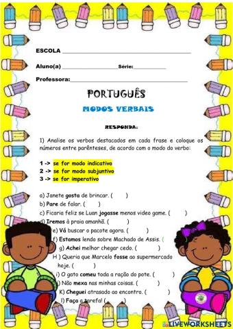 Modos verbais -português