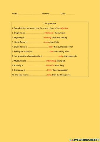 Comparative Adjective