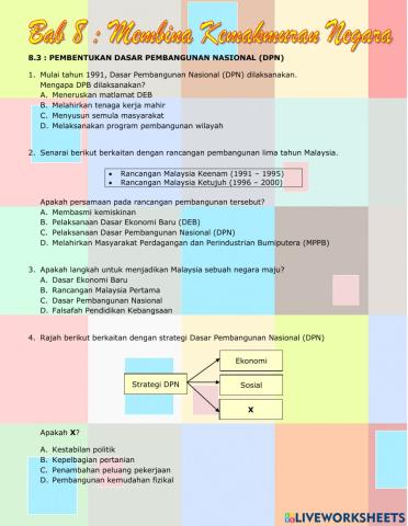 Bab 8 : membina kemakmuran negara