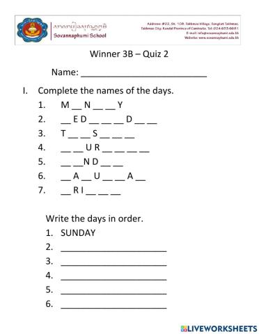 Quiz 2 3B