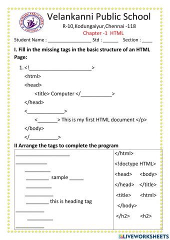 Html basic tags