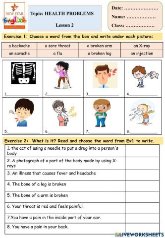 Health problems Lesson 2