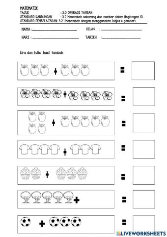 Operasi Tambah lingkungan 10