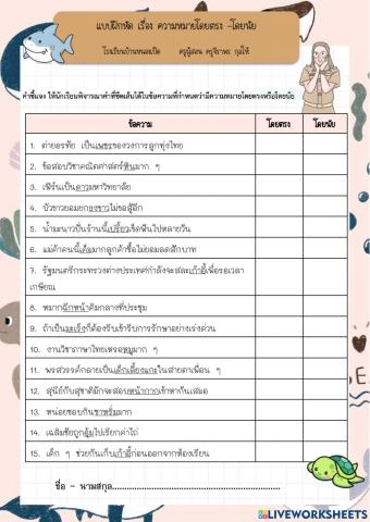 ความหมายโดยตรง -โดยนัย