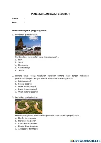 Tugas 1 - Pengetahuan Dasar Geografi