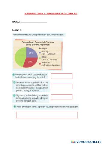 Matematik tahun 6 carta pai