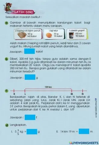 Panjang, Jisim & Isi padu Cecair