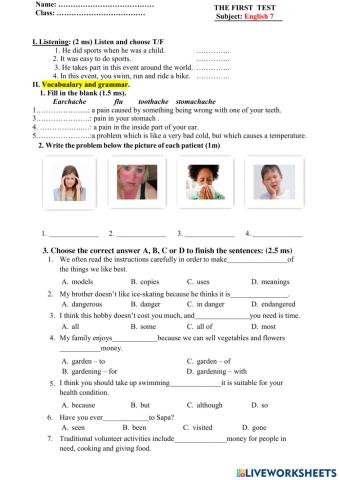 Mid - term Test 1 - G7