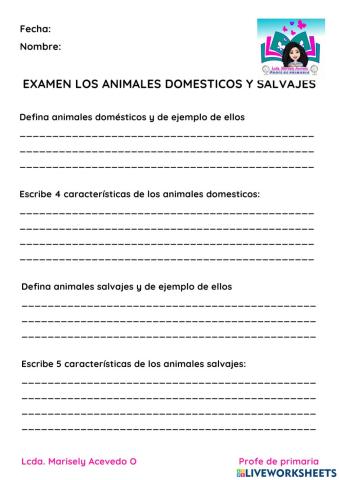 Animales domésticos y salvajes