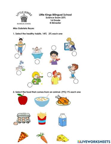 Science Exam III Bim