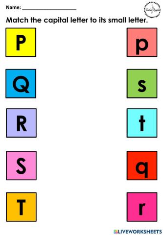 Alphabet Matching - p-q