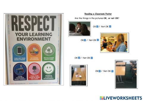 Reading a Classroom Poster