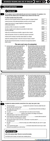 Cae Reading - Pros and Cons of Ecotourism