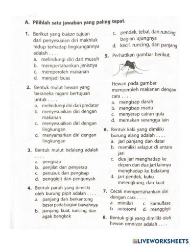 Latihan soal ipa