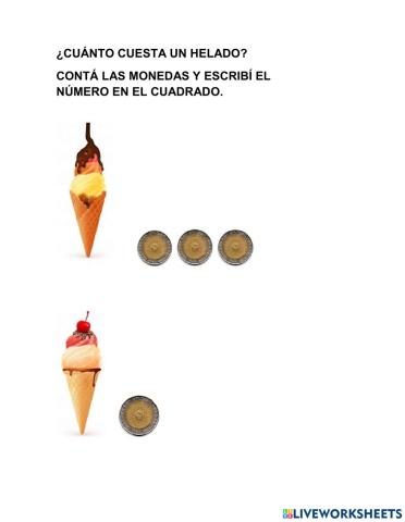 ¿Cuánto cuesta un helado?