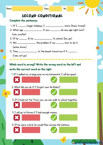 Second Conditional Worksheet