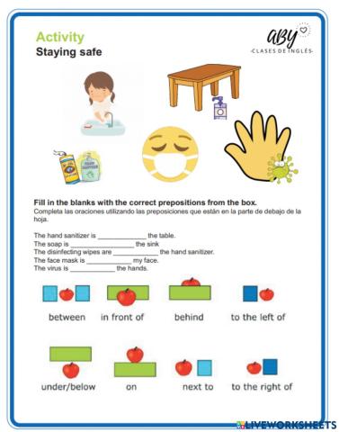 Staying safe and prepositions