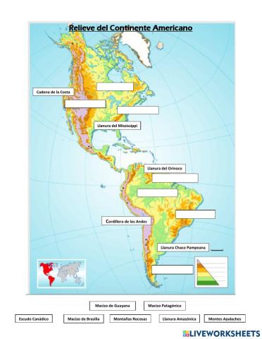 Relieve de América