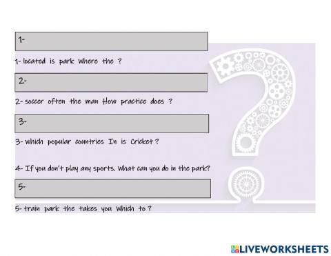 Unscramble questions for video