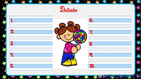 Dictado sílabas pl - pr