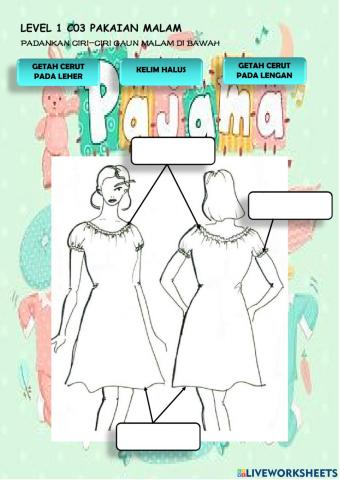Level 1 c03 pakaian malam
