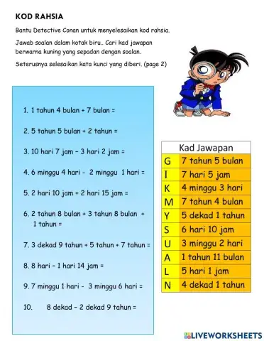 Tambah dan tolak masa