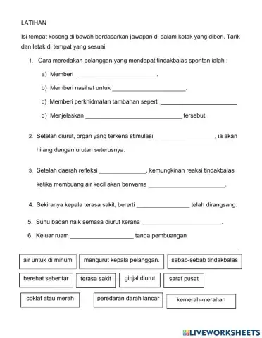 Tindakbalas spontan selepas diurut