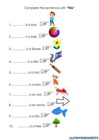 Complete the sentence -THIS-