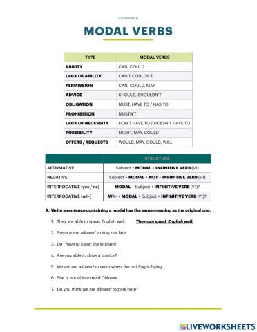 Modal Verbs
