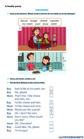 A family party listening