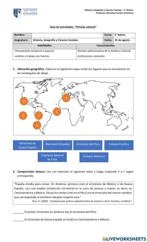 Virreinatos coloniales