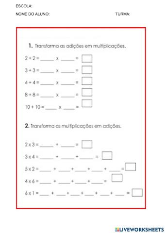 Adição e multiplicação
