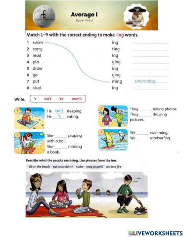 Present progressive affirmative