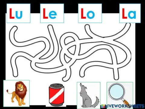 Laberinto sílabas con l