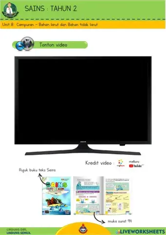 Sains T2 - Bahan larut dan bahan tidak larut