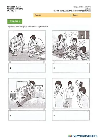 LATIHAN 1 Unit 14 - HINDARI KETAGIHAN HIDUP SEJAHTERA