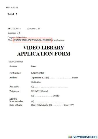 Cambridge Ielts 2- Test 1-Listening 1
