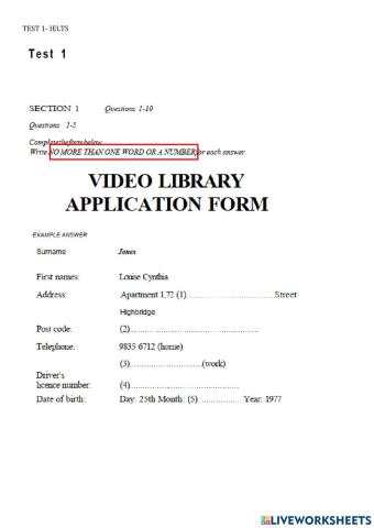 Cambridge Ielts 2- Test 1-Listening 1