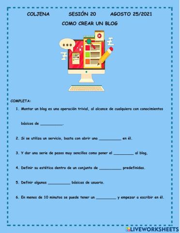 Como crear un blog
