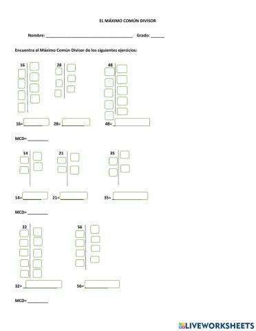 Máximo Común Divisor