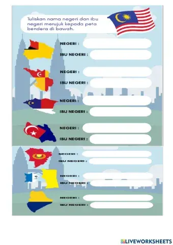 Kenali Negeri dan ibu Negeri di Malaysia