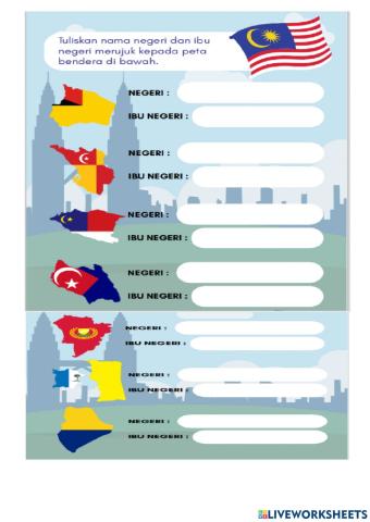 Kenali Negeri dan ibu Negeri di Malaysia