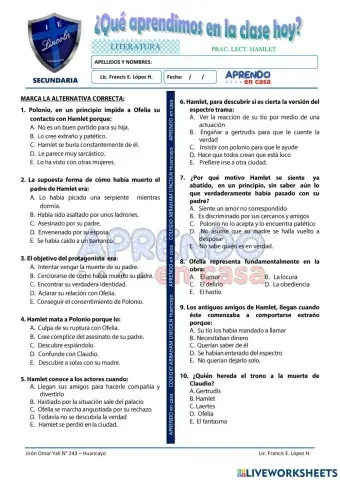 Prac. Obra Hamlet