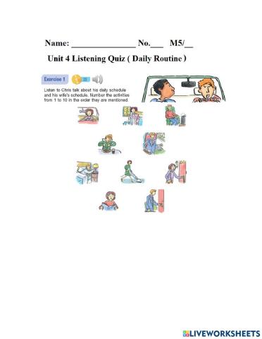 Unit 4 Listening Test M5