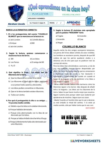 Prac. lect. colmillo blanco