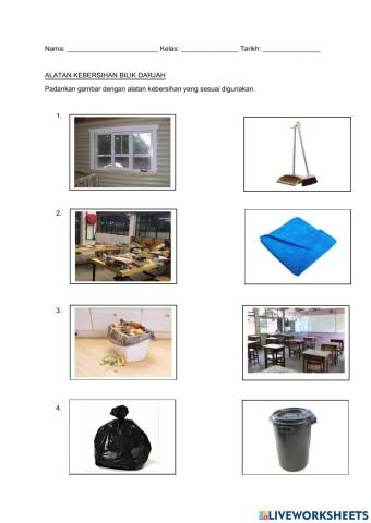 Alatan kebersihan bilik darjah